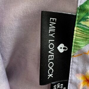 Floral Midi Dress - Green and Purple